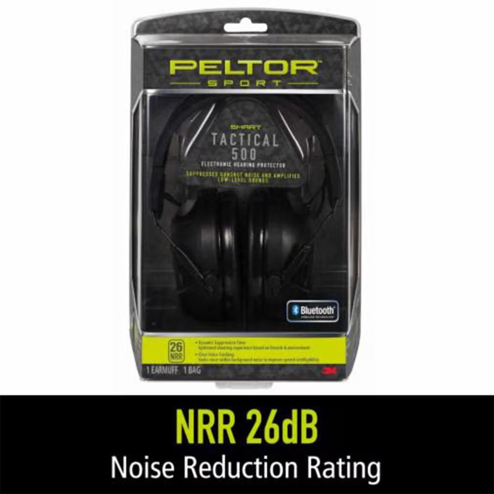 3M Peltor TAC500OTH Sport Tactical 500 Polymer 26 dB Over the Head Black Ad view 5