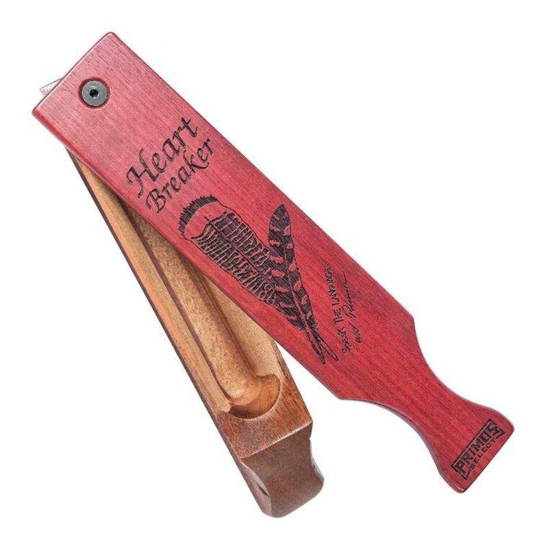 Primos Heart Breaker Turkey BOX Call ONE-Piece Double-Sided Mahogany