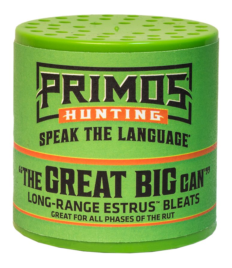Primos 738 The Great Big Can Doe Bleat Attracts Deer Green Plastic