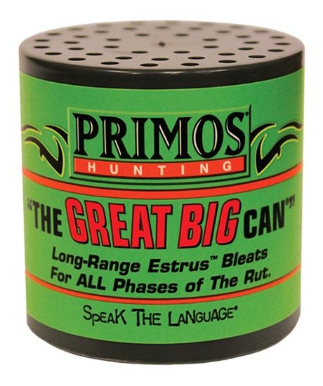 Primos 738 The Great Big Can Doe Bleat Attracts Deer Green Plastic view 2
