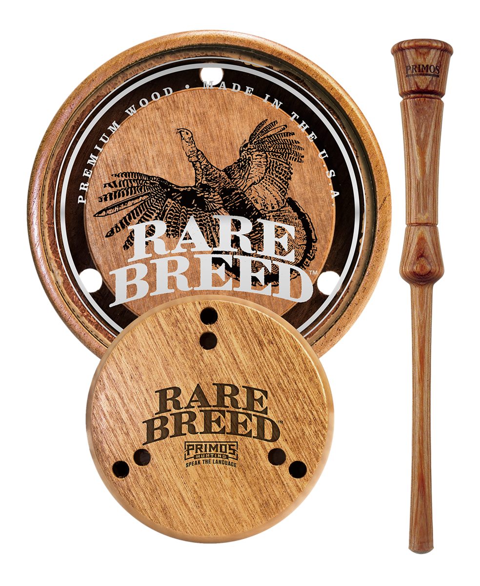 Primos PS2903 Rare Breed Friction Call Attracts Turkeys Natural Glass/Wood