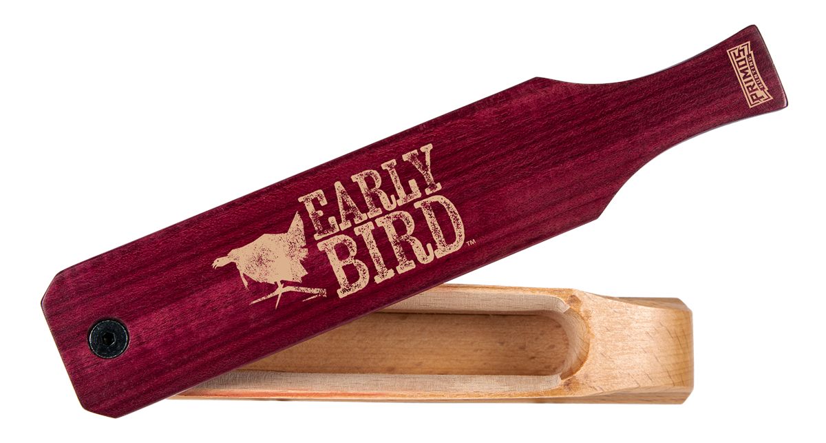 Primos PS2961 Early Bird Box Call Turkey Hen Sounds Attracts Natural Walnut