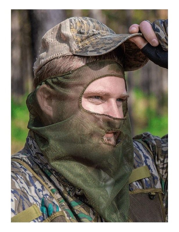PRIMOS MESH 3/4 FACE MASK-OD GREEN (ONE SIZE FITS MOST)