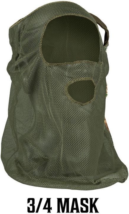 PRIMOS MESH 3/4 FACE MASK-OD GREEN (ONE SIZE FITS MOST) view 2