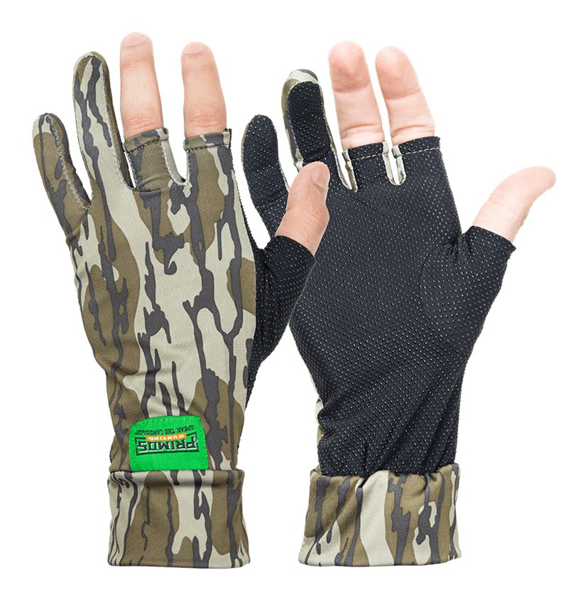 Primos PS6681 Stretch Fit Mossy Oak Original BottomLand Fingerless Neoprene