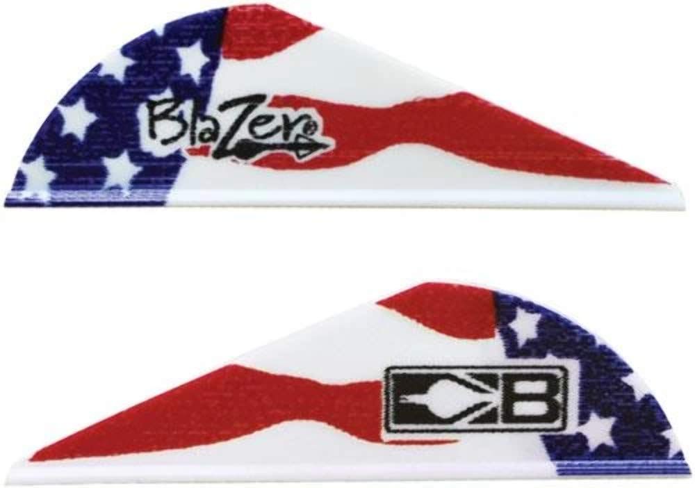 Bohning True Color 2in Blazer Vanes American Flag Vane, 100pk