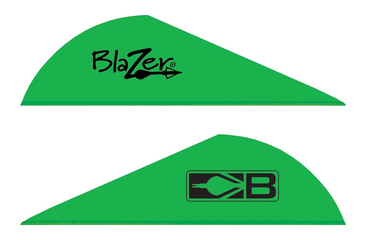Bohning Blazer Vane (Pack of 100), Neon Green, 2 inch