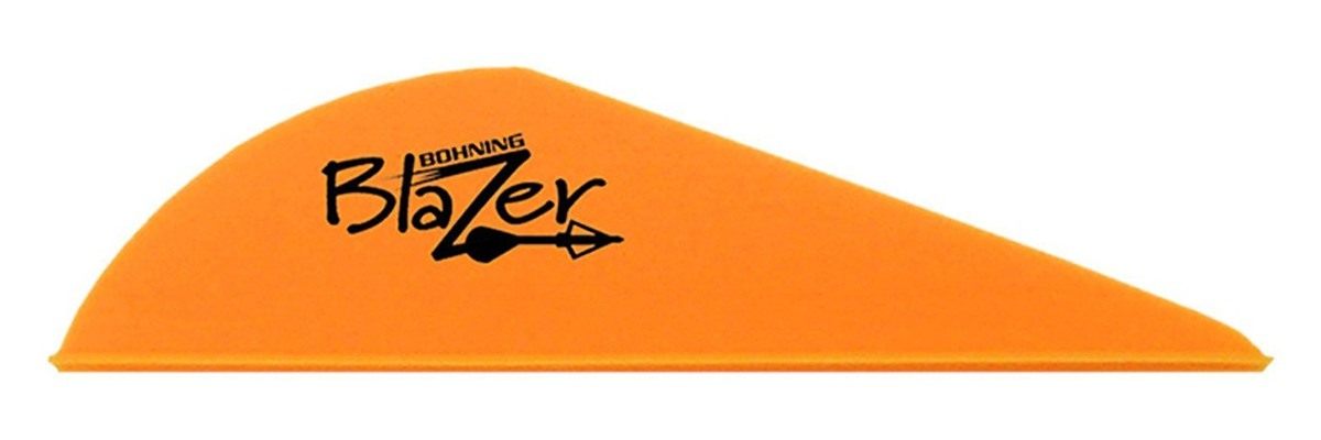Bohning Blazer Archery Vane (100-Pack), Neon Orange, 2 inch