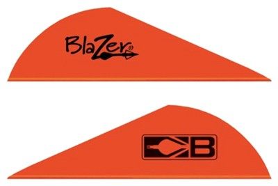 Bohning Blazer Archery Vane (100-Pack), Neon Red, 2in