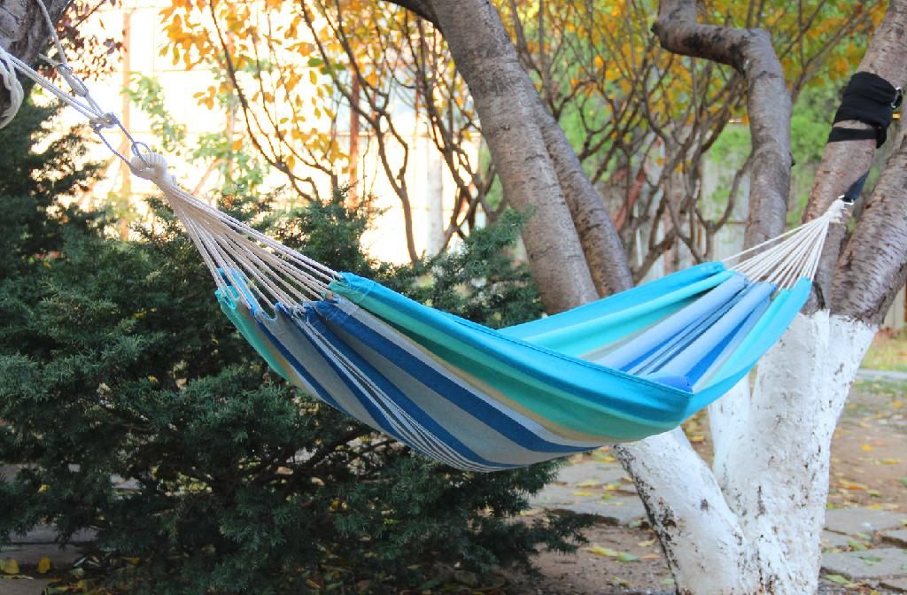 Stansport S/Sport Cotton Traveler Hammock Blue 78in X 31in 250LB Capacity
