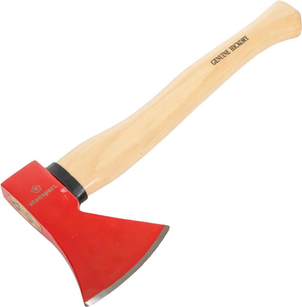 Stansport S/Sport 14in Wood Handle Camp AXE-Short W/Carbon Steel Head