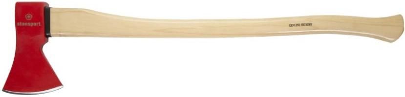Stansport S/Sport 36in Wood Handle Camp AXE-Long W/Carbon Steel Head