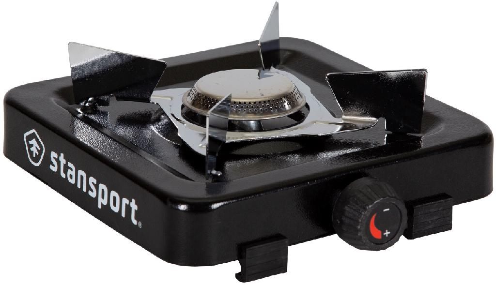 Stansport S/sport Single Burner Propane Stove Low Profile Black 5K Btu
