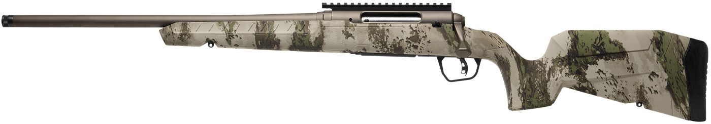 Savage Arms Axis 2 Pro Woodland Camo Left Hand Compact Rifle 6mm ARC 4rd Ca view 2