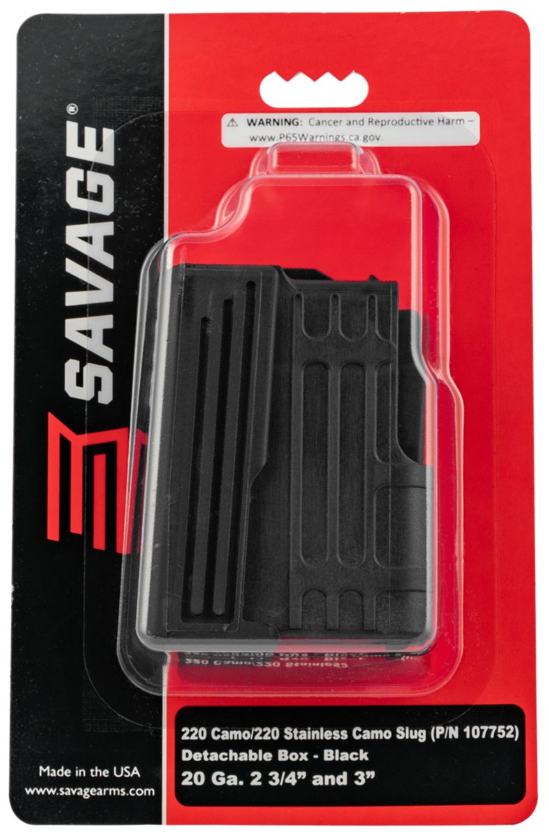 Savage Arms 220 Slug Gun Shotgun Magazine 20 ga 2/rd Black