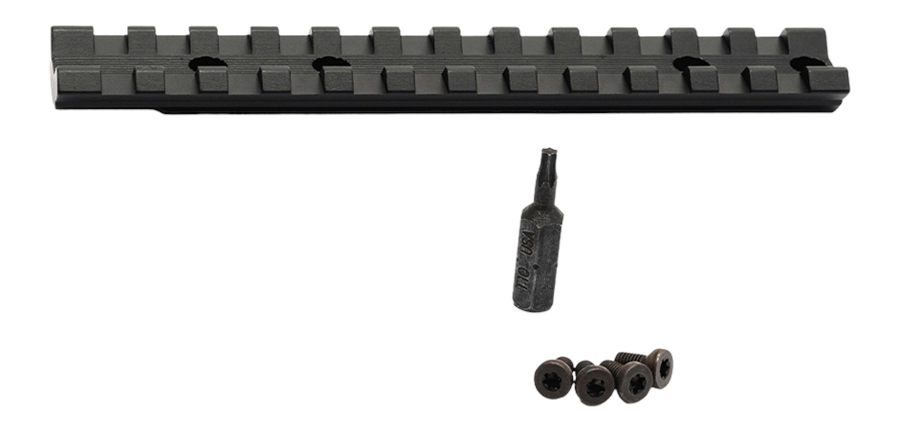 Savage Arms 56442 Scope Rail Revel Black Aluminum 8.40in Long