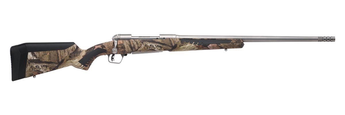 Savage Arms 57045 110 Bear Hunter 300 Win Mag 3+1 23" Matte Stainless Steel Straight Fluted Barrel, Mossy Oak Break-Up Country Fixed Sporter w/AccuFit Stock, Right Hand
