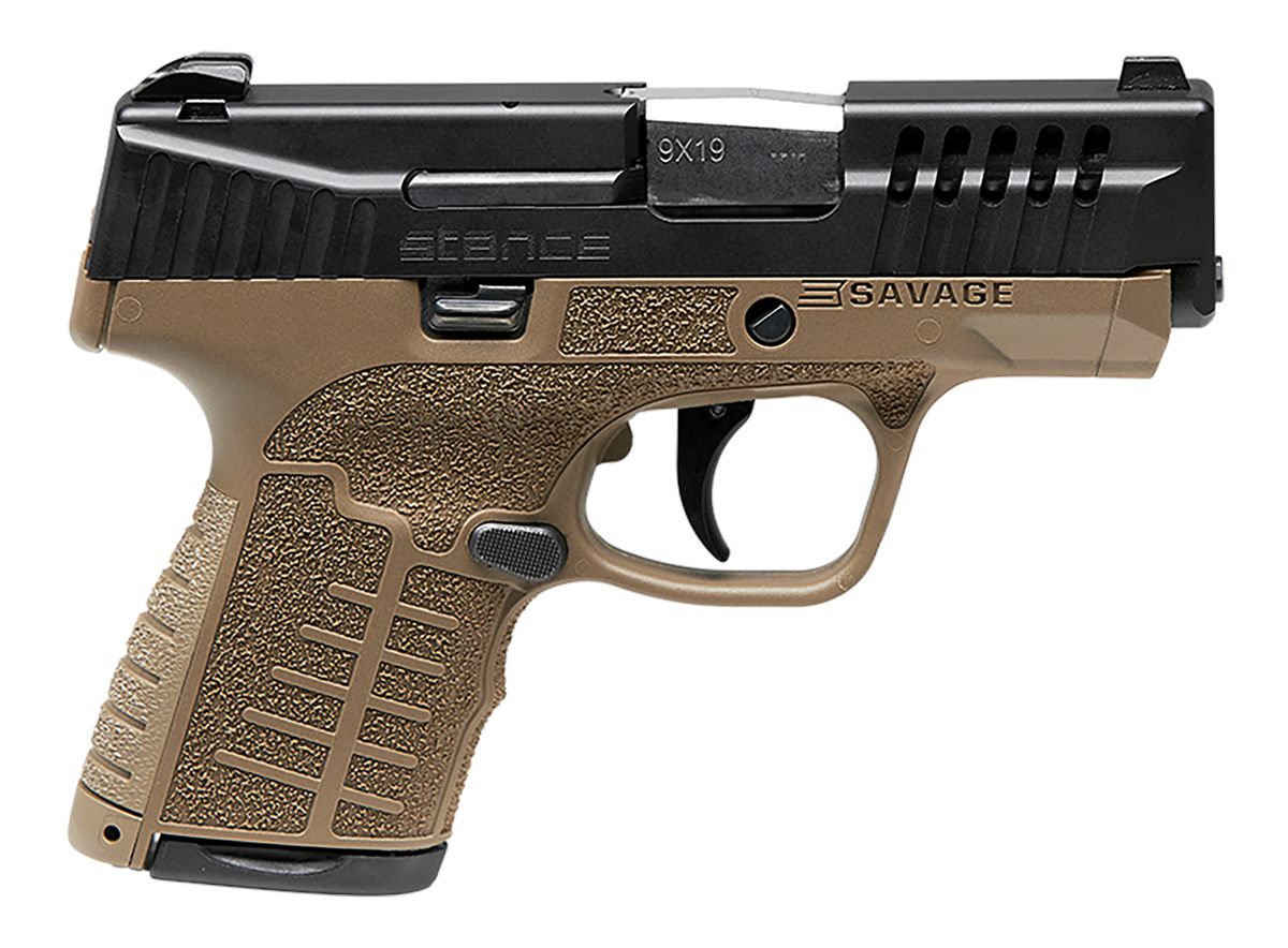 Savage Arms 67007 Stance 9mm Luger 8+1 3.20in Stainless Steel Barrel, Black