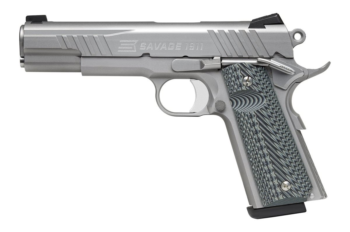 Savage Arms 67202 1911 Government 45 ACP 8+1 5in Stainless Steel Target Cro