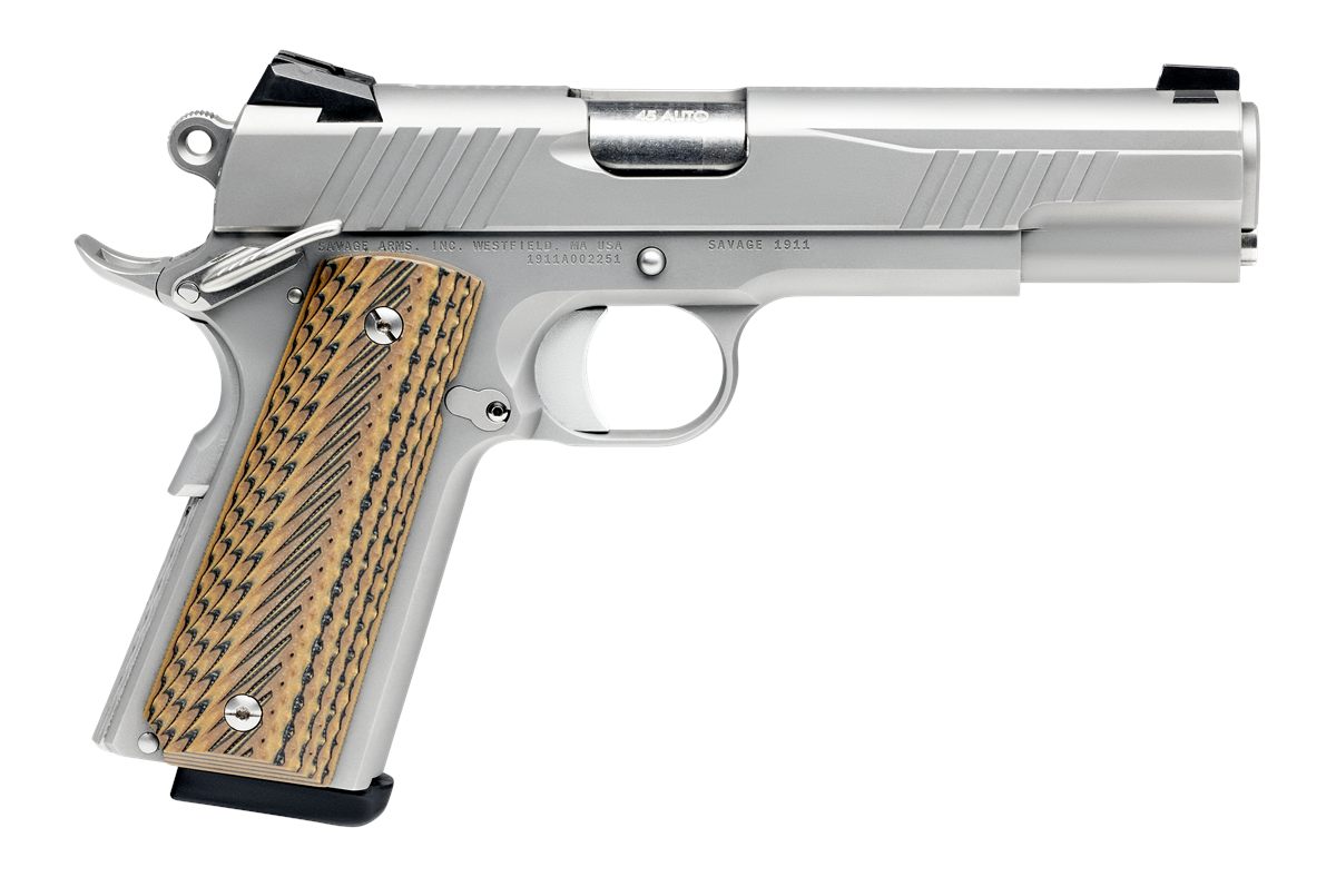 Savage Arms 67202 1911 Government 45 ACP 8+1 5in Stainless Steel Target Cro view 2