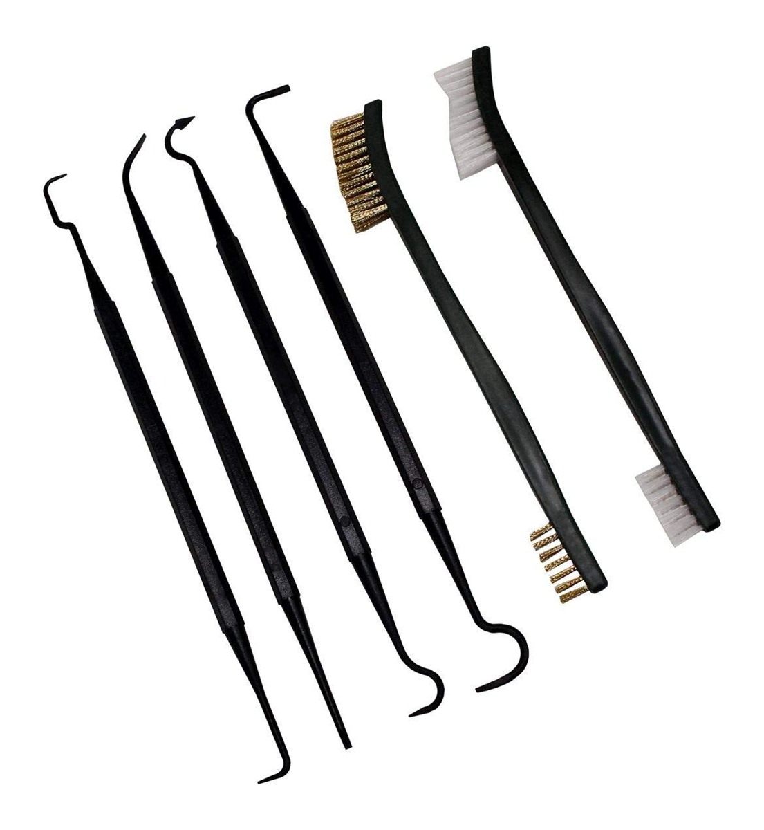 Lyman 6 Piece Pick Brush Gun Cleaning Kit Brass/Nylon, Black, One Size, 040
