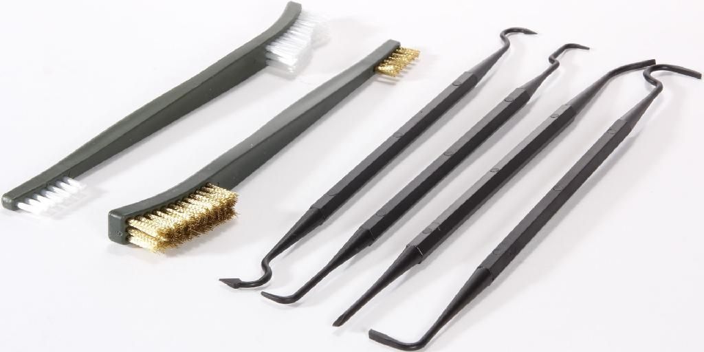 Lyman 6 Piece Pick Brush Gun Cleaning Kit Brass/Nylon, Black, One Size, 040 view 2