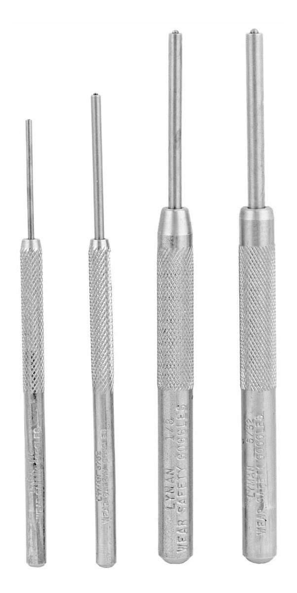 Lyman 4-Piece Roll Pin Punch Set, Steel