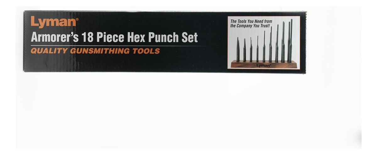Lyman Armorers 18 Piece Hex Punch Set with Stand