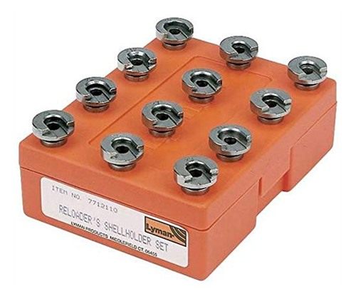 Lyman 0810503 Shellholder Set (12) Orange, One Size view 2