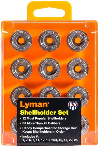 Lyman 0810503 Shellholder Set (12) Orange, One Size view 3