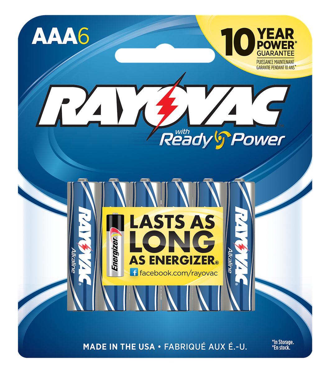 Rayovac 8246T AAA High Enregy Alkaline Batteries Silver/Blue 1.5 Volts 2,70