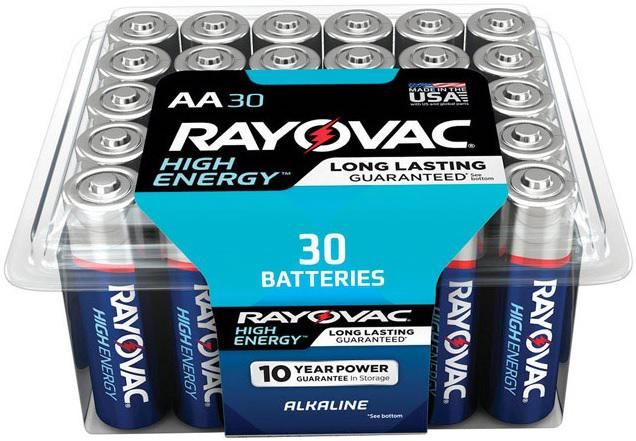 Energizer Battery Rayovac High Energy Batteries AA (30)