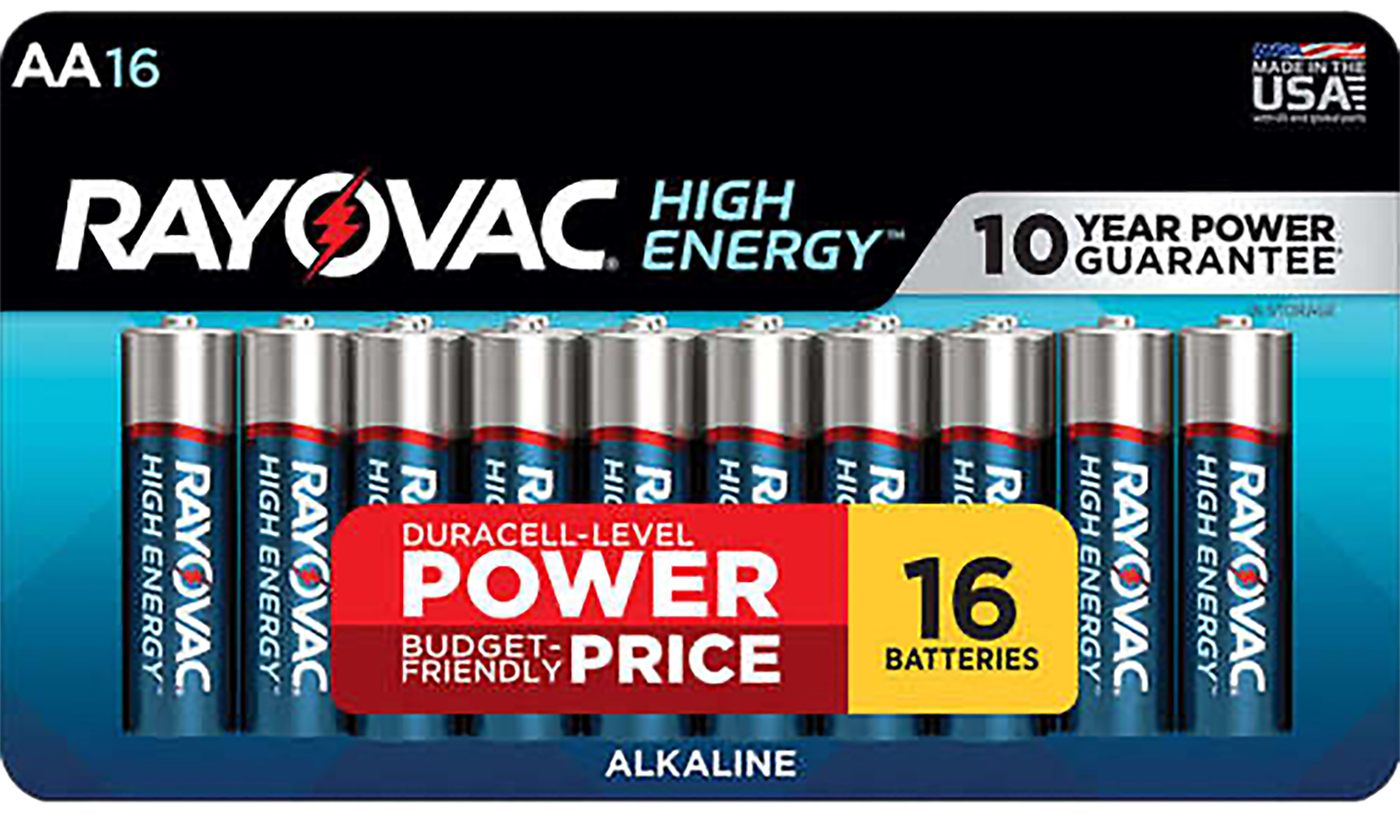Rayovac 81516LT03 AA High Energy Alkaline Batteries Silver/Blue 1.5 Volts 2