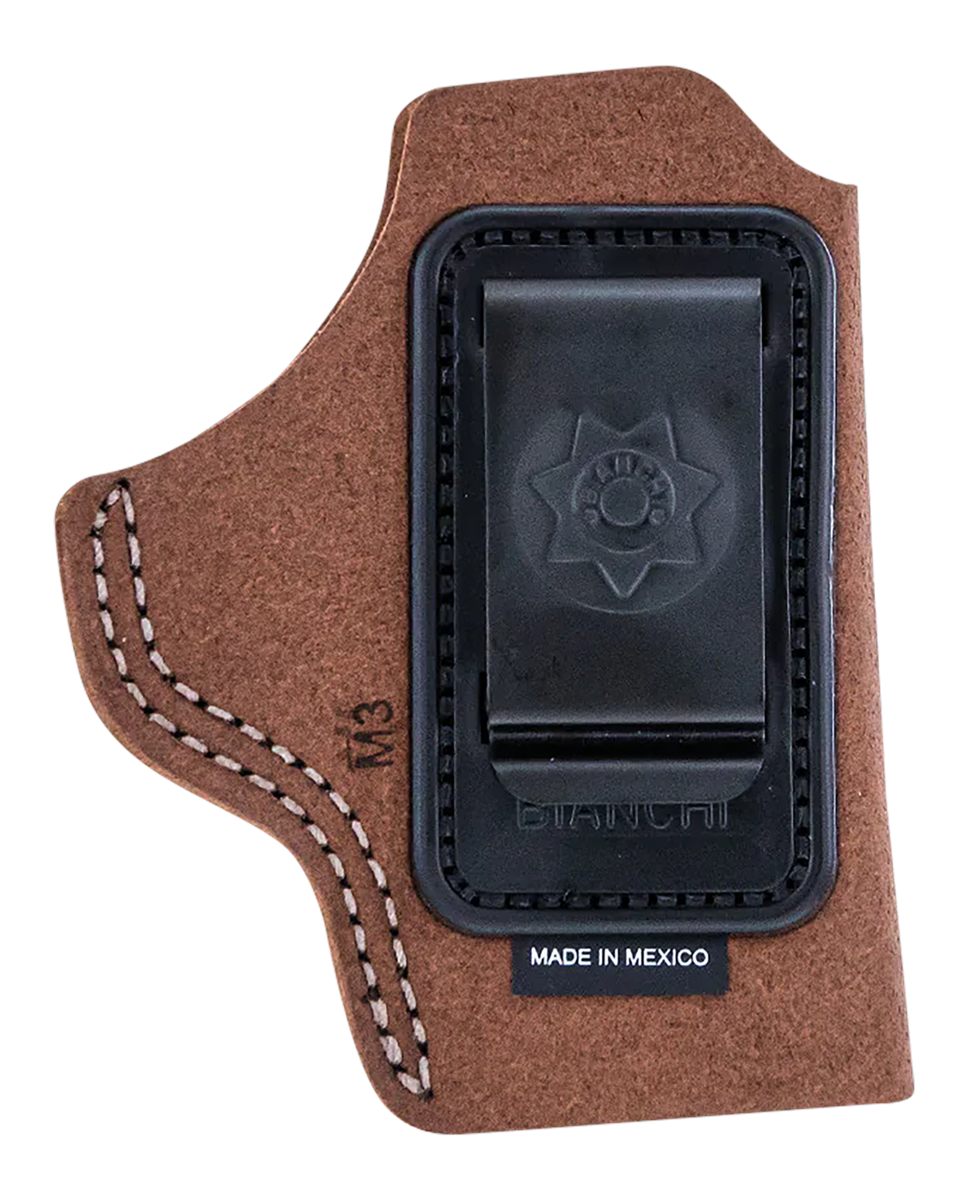 Bianchi International 10380 6C IWB Tan Leather Belt Clip Fits 2in Barrels/R