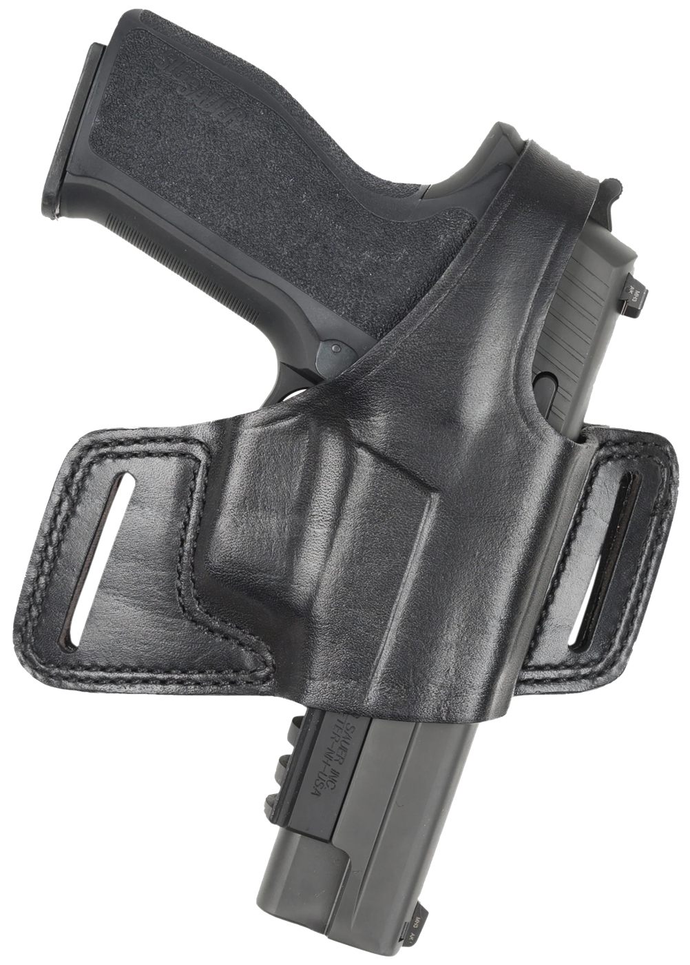 Bianchi International 15718 Black Widow OWB Size 14 Leather Belt Slide Fits