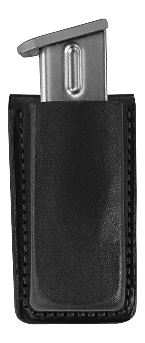 Bianchi International 18056 Open Top Mag Pouch Single Black Leather Belt Cl