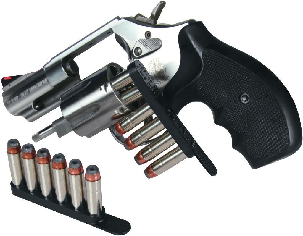Bianchi Model 585 Speed Strips 38 Special and 357 Magnum Black
