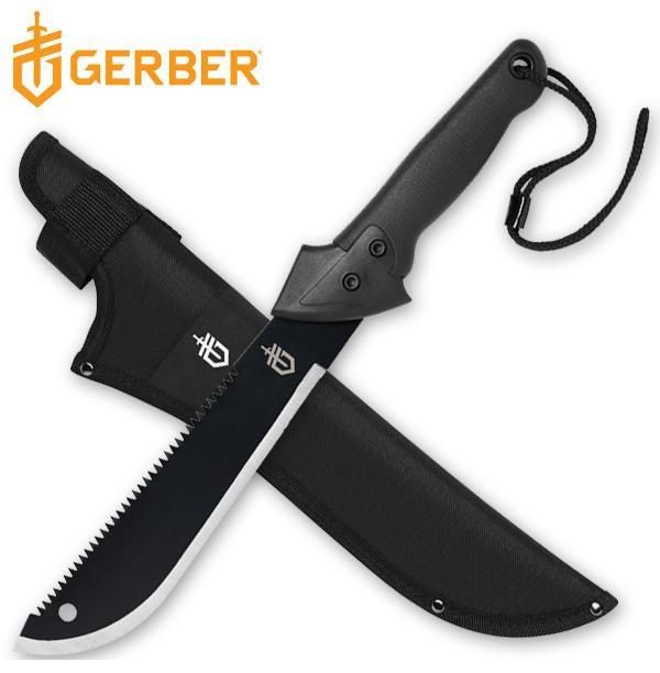 Gerber Legendary Blades Gator Machete JR W/sheath (cuting W/saw Blade) Blac