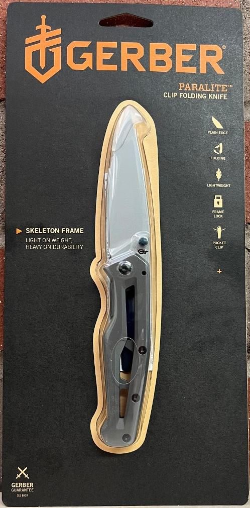 Gerber Legendary Blades Paralite Folding Knife- Graphite/blue Hangable