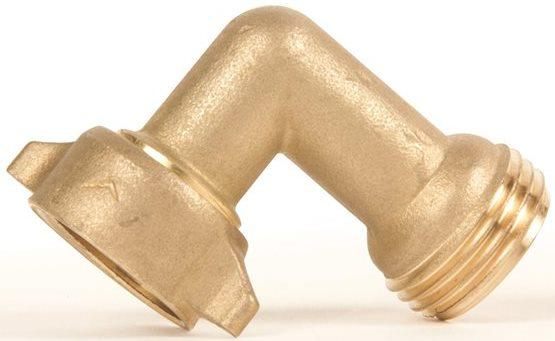 Camco 90-Degree Hose Elbow For RVs - Solid Brass Construction- Certified Lead-Free - Features Convenient Easy Grip Connector - For RV Water Hoses, Residential Outdoor Faucets, & More - 1-Pack (22505) view 2
