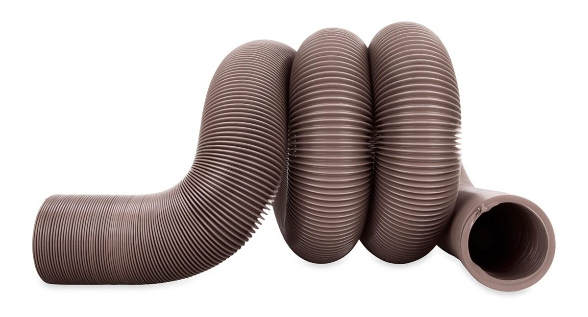 Camco 20-Foot Camper/RV Sewer Hose | Crafted of 15 mils HTS Vinyl & Compresses to 32-Inches for RV Storage and Organization | Great for Seasonal Camping, RVing, and Boating (39631)