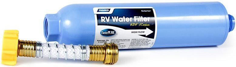 Camco Tastepure RV Water Filter - New Advanced Inline with Flexible Hose Pr view 2
