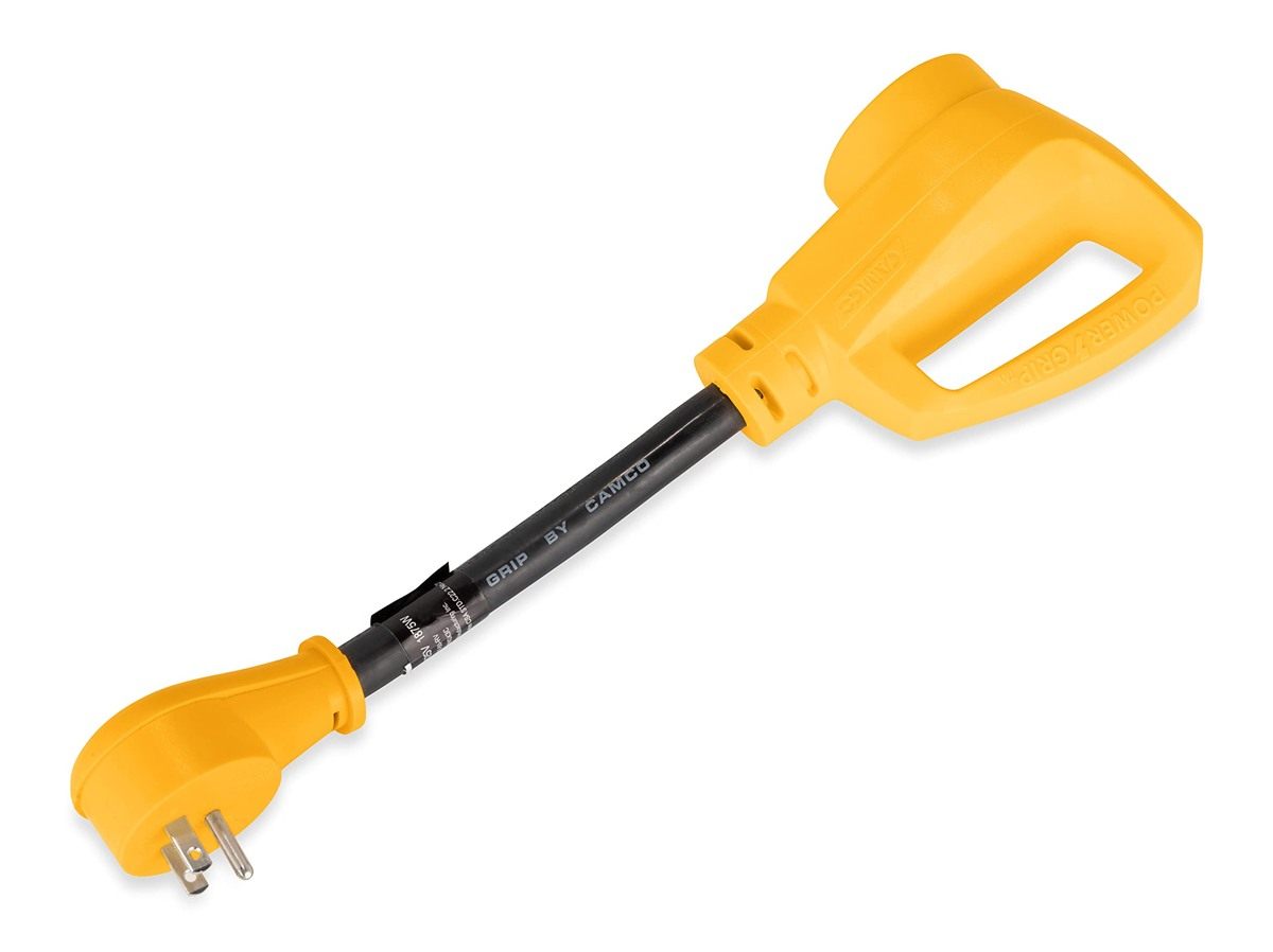 Camco 55170 12in Power Grip Dog Bone (15M/50F), Black