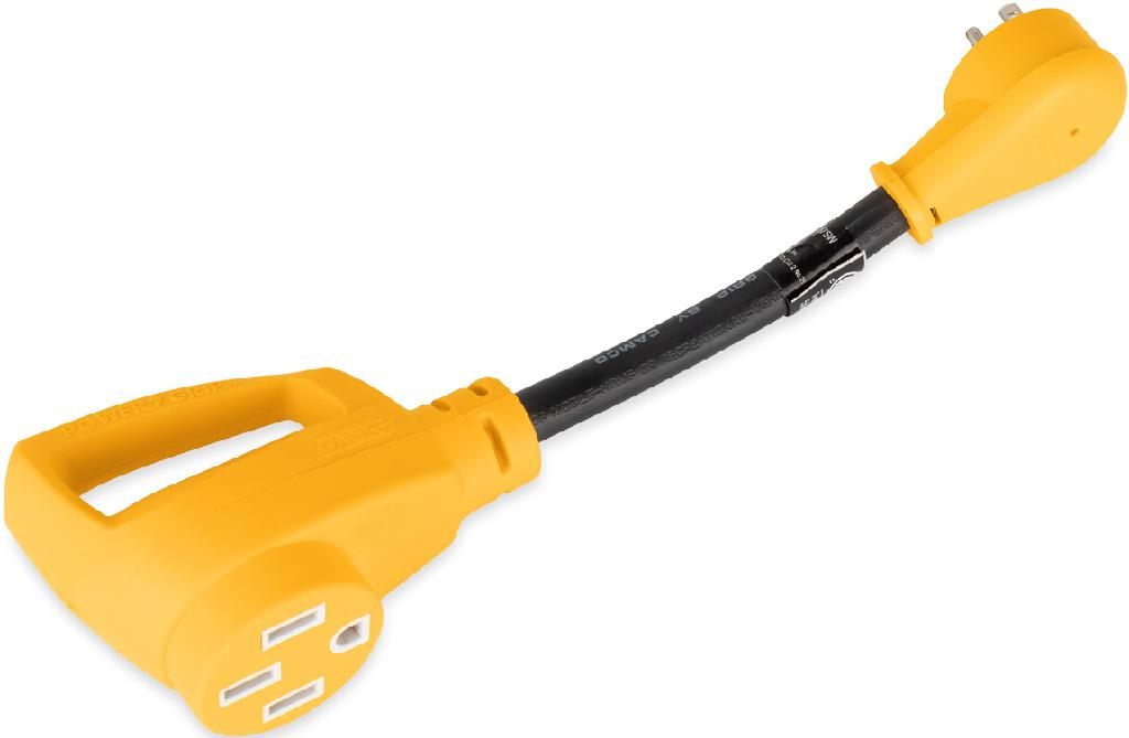 Camco 55170 12in Power Grip Dog Bone (15M/50F), Black view 2
