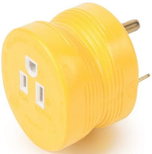 Camco PowerGrip 30AM/15AF Camper/RV Electrical Adapter | Features 30-Amp Ma