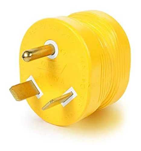 Camco PowerGrip 30AM/15AF Camper/RV Electrical Adapter | Features 30-Amp Ma view 2