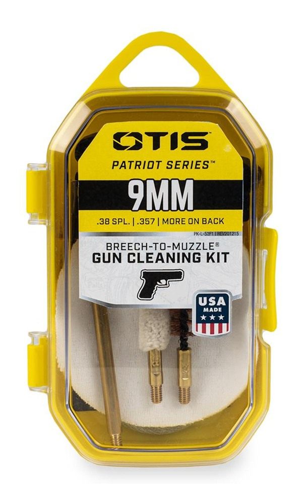 Otis FG7019MM Patriot Cleaning Kit 9mm Pistol/15 Pieces Yellow Plastic Box view 2