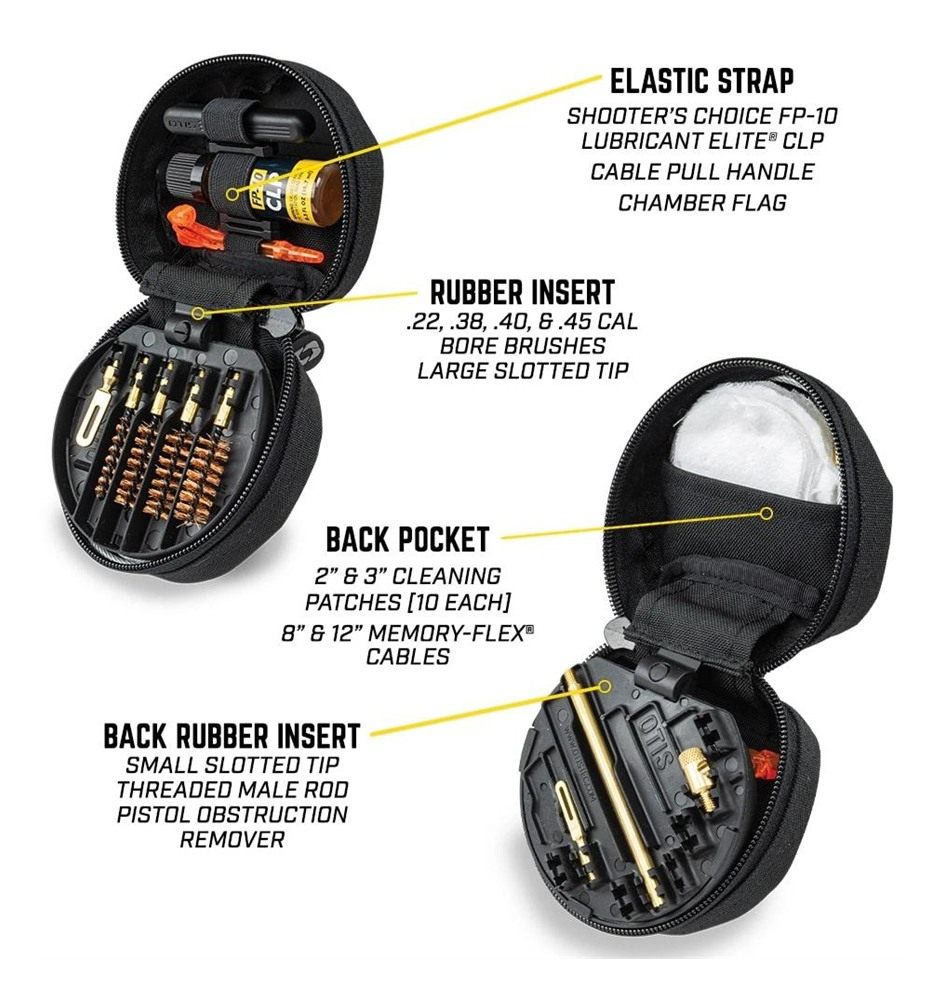 Otis Technology FG610 Universal Cleaning System .22-.45 Cal Pistol Black Pl view 3