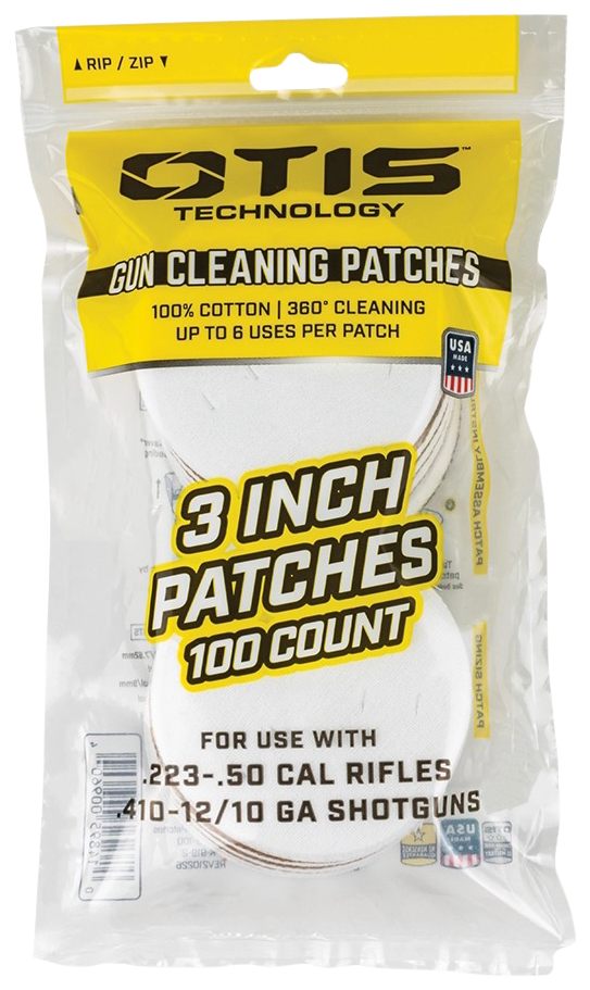 Otis Technology FG919100 All Caliber Cleaning Patches Multi-Caliber 3in Cot