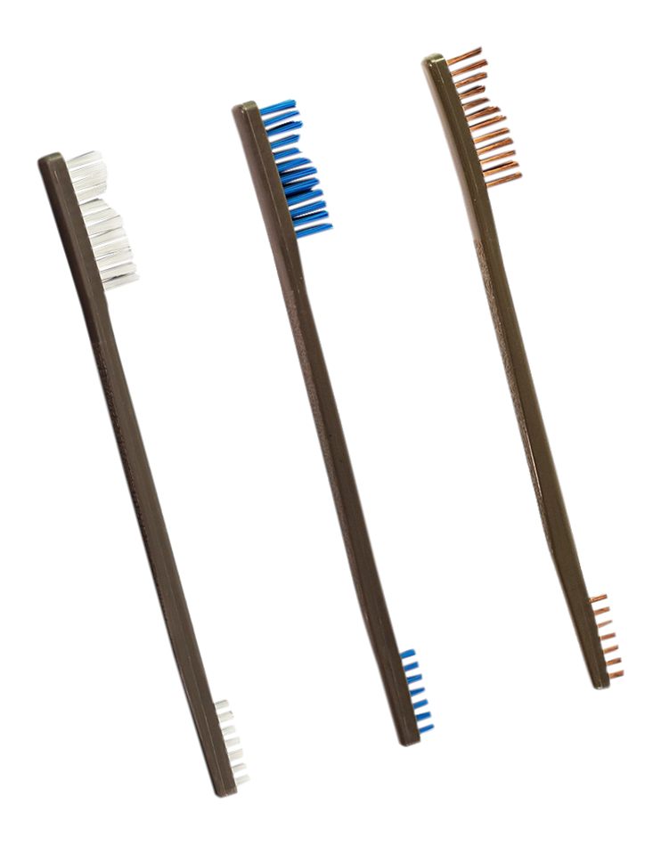 Otis Technology FG3163NBBZ AP Brushes Universal Bronze/Nylon Bristles 3 Pac